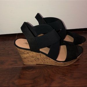 Black wedge heels!